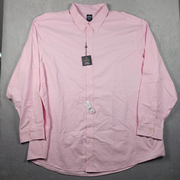 Brooks Brothers Other - NEW Brooks Brothers Button Down Shirt Mens 4XLT Pink Non-Iron Stretch Cotton